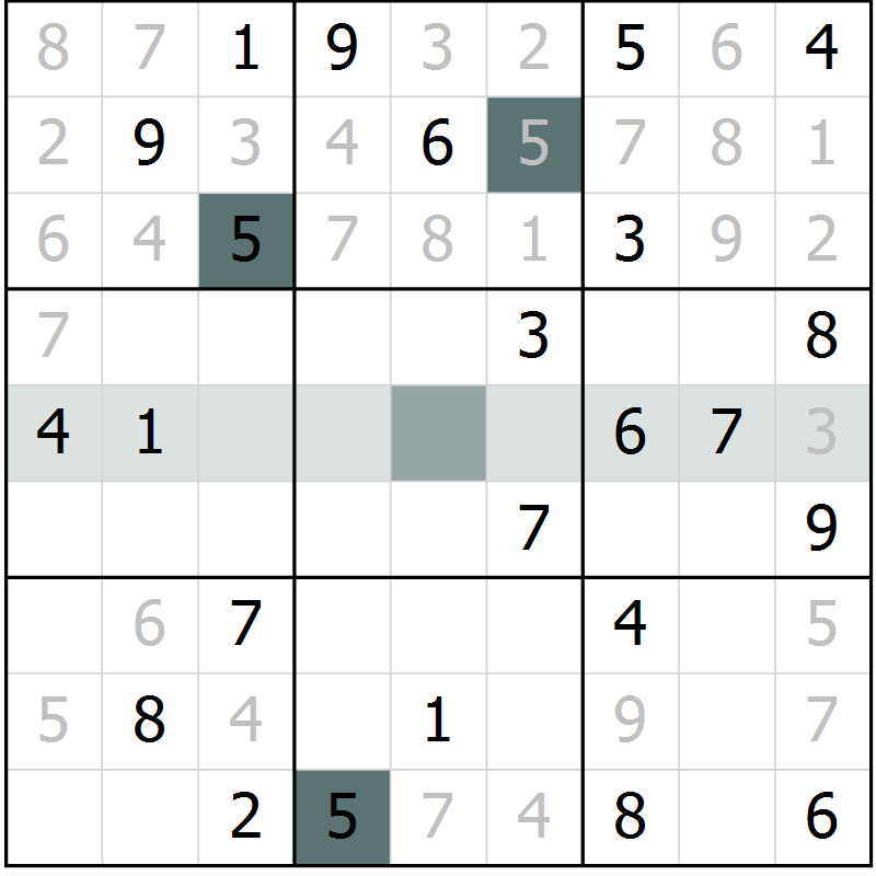 Position des candidats pour la solution de la Gr 48 page 50 du magazine de sudoku Expert n° 016