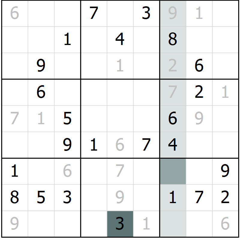 Position des candidats pour la solution de la Gr 5 page 7 du magazine de sudoku Expert n° 016