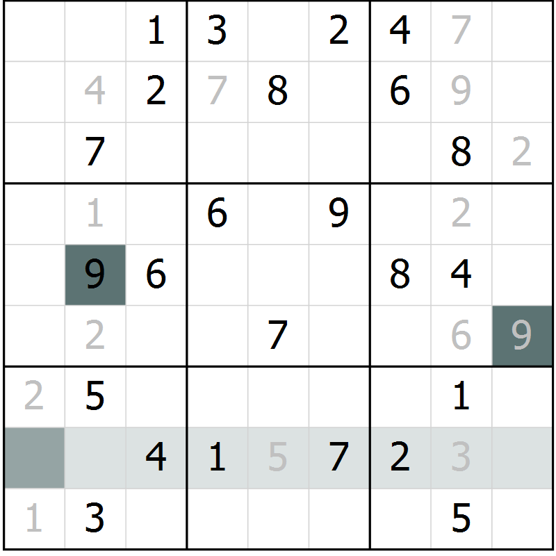 Position des candidats pour la solution de la Gr 52 page 54 du magazine de sudoku Expert n° 016