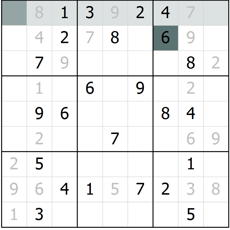 Position des candidats pour la solution de la Gr 52 page 54 du magazine de sudoku Expert n° 016
