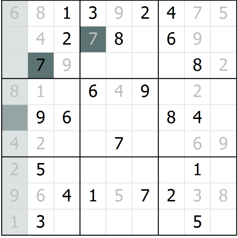 Position des candidats pour la solution de la Gr 52 page 54 du magazine de sudoku Expert n° 016