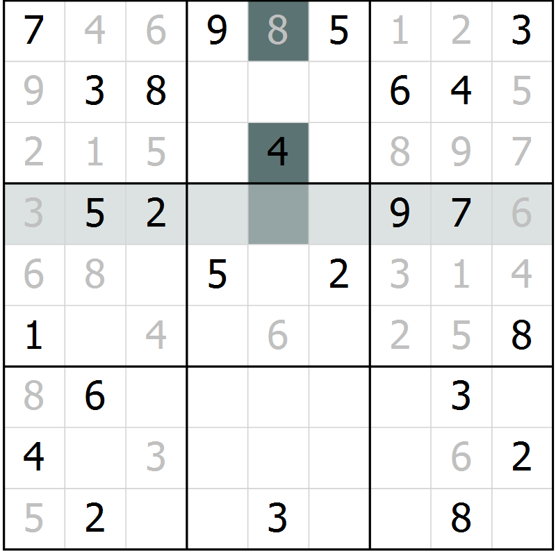 Position des candidats pour la solution de la Gr 53 page 55 du magazine de sudoku Expert n° 016