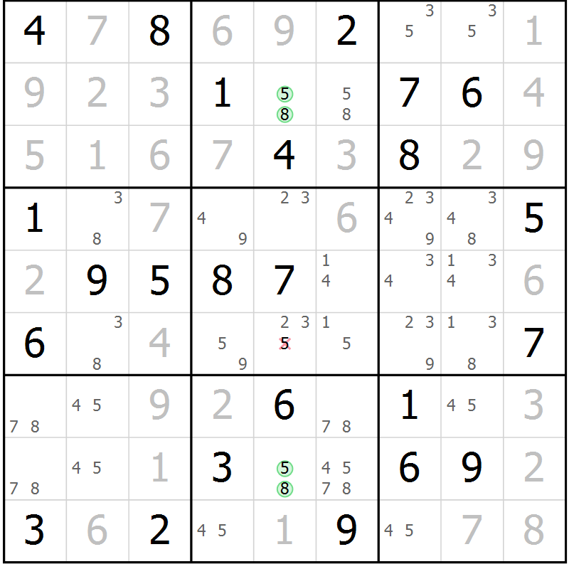 Position des candidats pour la solution de la Gr 55 page 57 du magazine de sudoku Expert n° 016