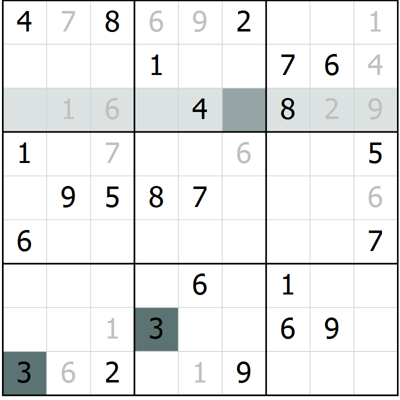 Position des candidats pour la solution de la Gr 55 page 57 du magazine de sudoku Expert n° 016