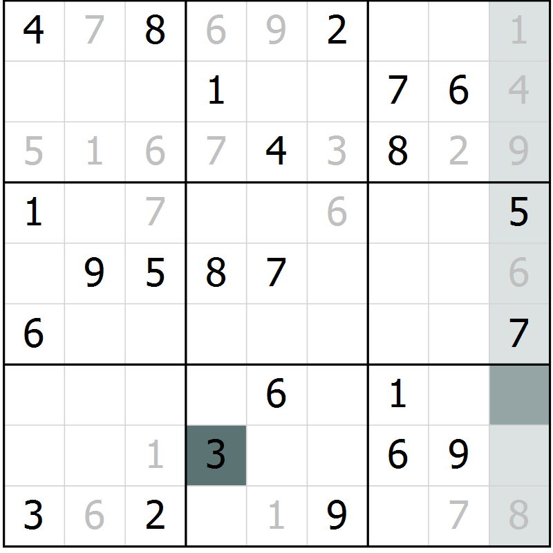 Position des candidats pour la solution de la Gr 55 page 57 du magazine de sudoku Expert n° 016