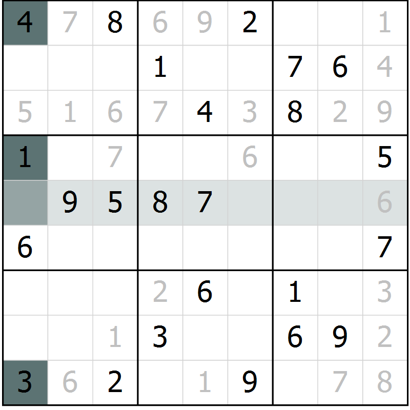 Position des candidats pour la solution de la Gr 55 page 57 du magazine de sudoku Expert n° 016