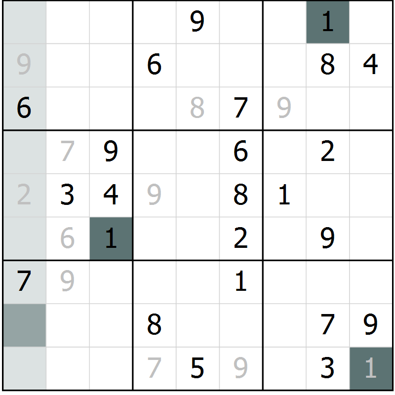 Position des candidats pour la solution de la Gr 56 page 58 du magazine de sudoku Expert n° 016