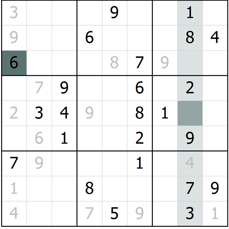 Position des candidats pour la solution de la Gr 56 page 58 du magazine de sudoku Expert n° 016