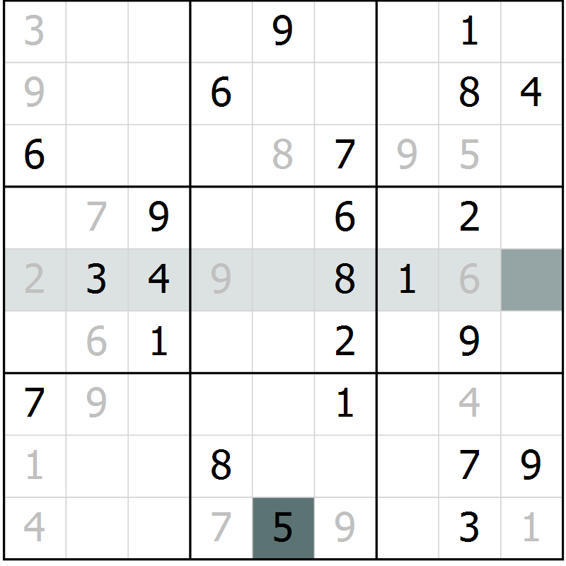 Position des candidats pour la solution de la Gr 56 page 58 du magazine de sudoku Expert n° 016
