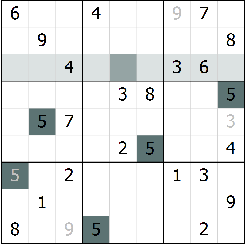 Position des candidats pour la solution de la Gr 59 page 61 du magazine de sudoku Expert n° 016
