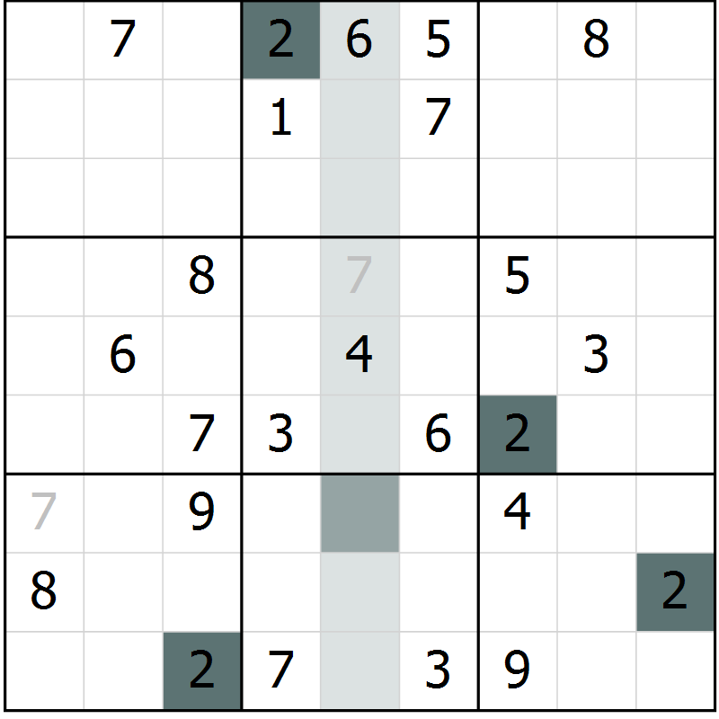 Position des candidats pour la solution de la Gr 6 page 8 du magazine de sudoku Expert n° 016