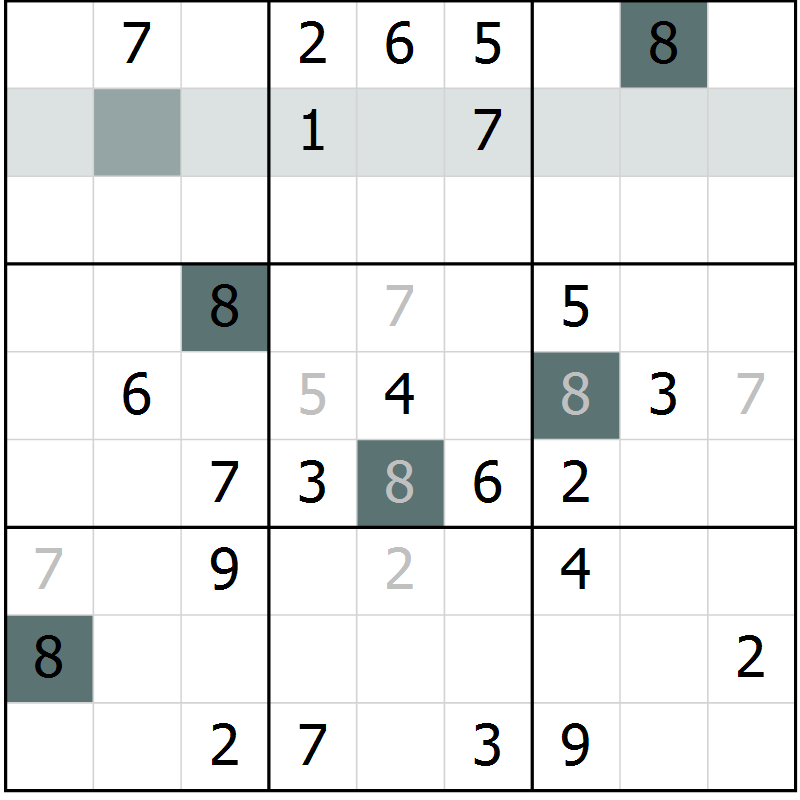 Position des candidats pour la solution de la Gr 6 page 8 du magazine de sudoku Expert n° 016