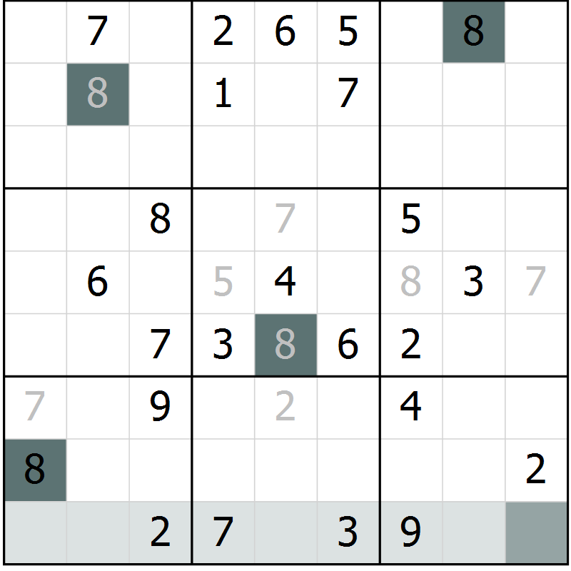 Position des candidats pour la solution de la Gr 6 page 8 du magazine de sudoku Expert n° 016