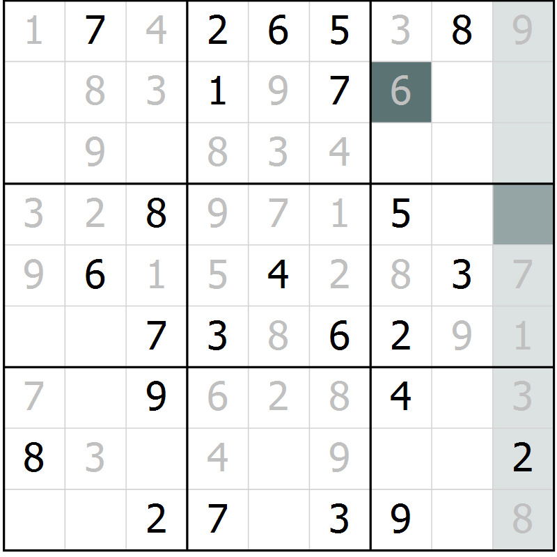 Position des candidats pour la solution de la Gr 6 page 8 du magazine de sudoku Expert n° 016