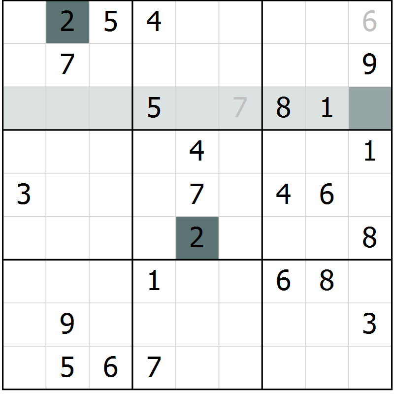 Position des candidats pour la solution de la Gr 60 page 62 du magazine de sudoku Expert n° 016