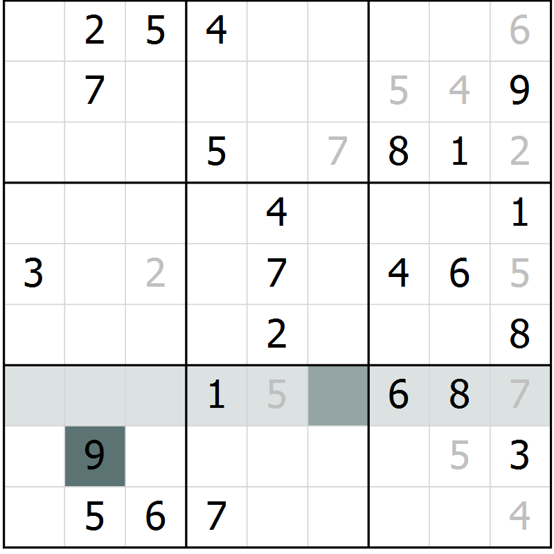 Position des candidats pour la solution de la Gr 60 page 62 du magazine de sudoku Expert n° 016