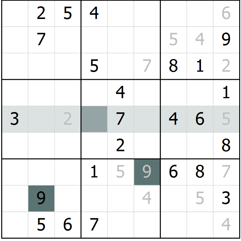 Position des candidats pour la solution de la Gr 60 page 62 du magazine de sudoku Expert n° 016