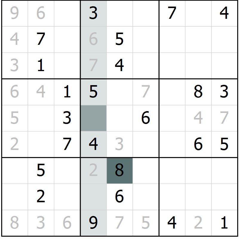 Position des candidats pour la solution de la Gr 61 page 63 du magazine de sudoku Expert n° 016