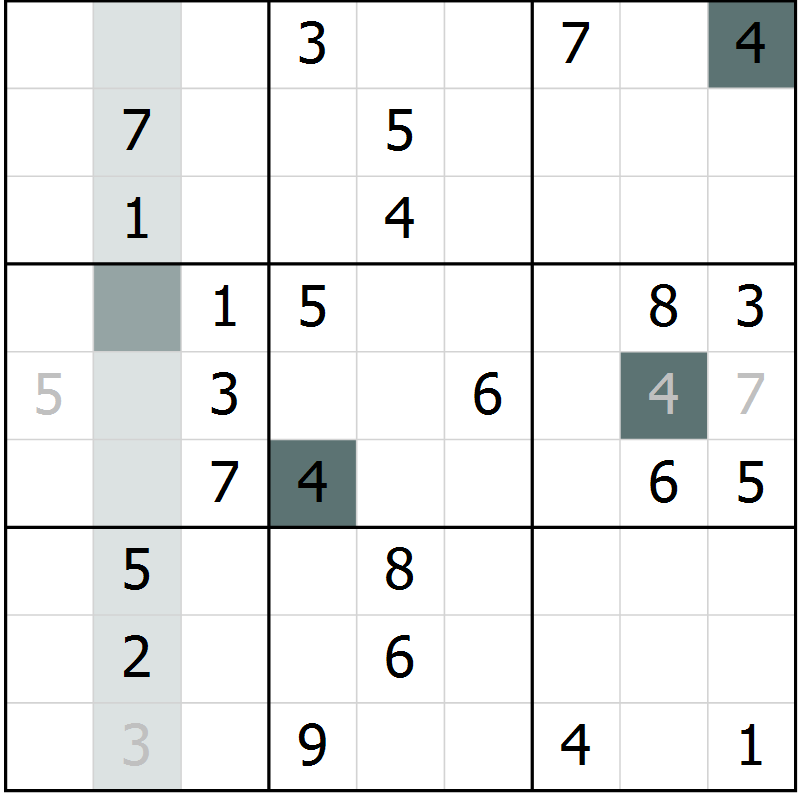 Position des candidats pour la solution de la Gr 61 page 63 du magazine de sudoku Expert n° 016