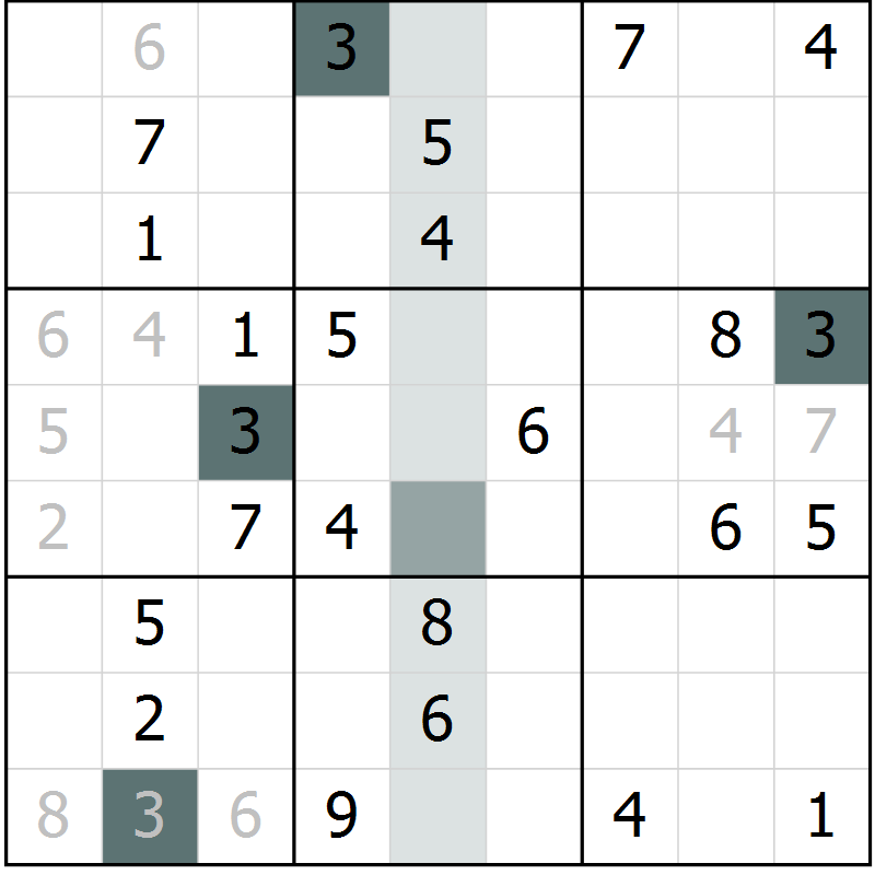Position des candidats pour la solution de la Gr 61 page 63 du magazine de sudoku Expert n° 016