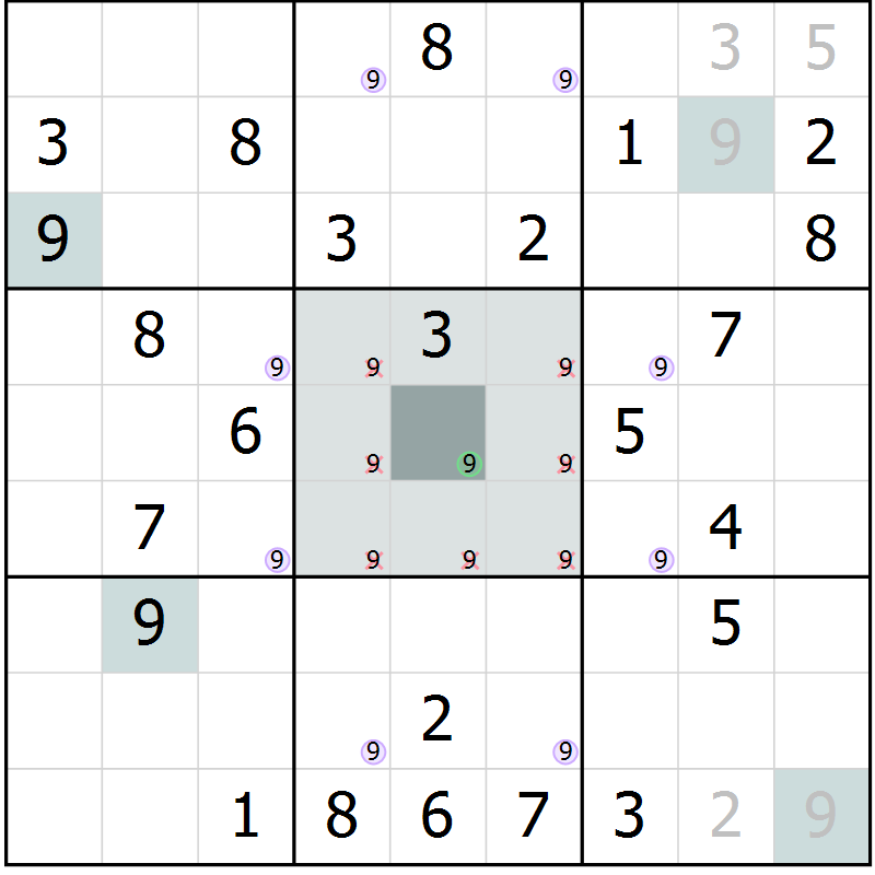 Position des candidats pour la solution de la Gr 62 page 64 du magazine de sudoku Expert n° 016