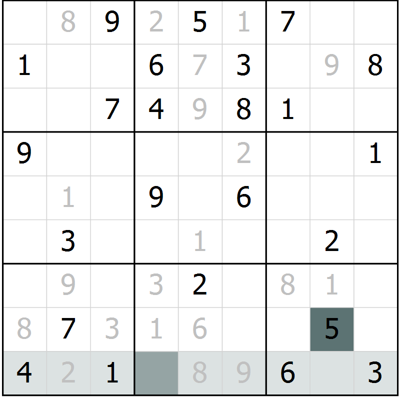 Position des candidats pour la solution de la Gr 63 page 65 du magazine de sudoku Expert n° 016