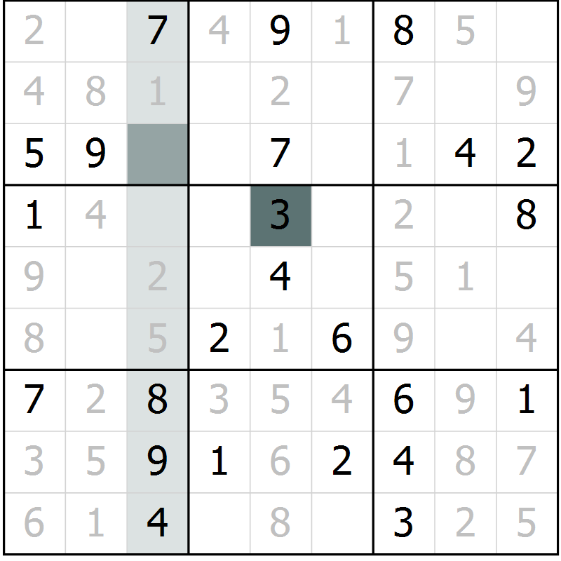 Position des candidats pour la solution de la Gr 64 page 66 du magazine de sudoku Expert n° 016