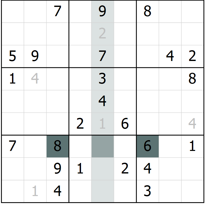 Position des candidats pour la solution de la Gr 64 page 66 du magazine de sudoku Expert n° 016