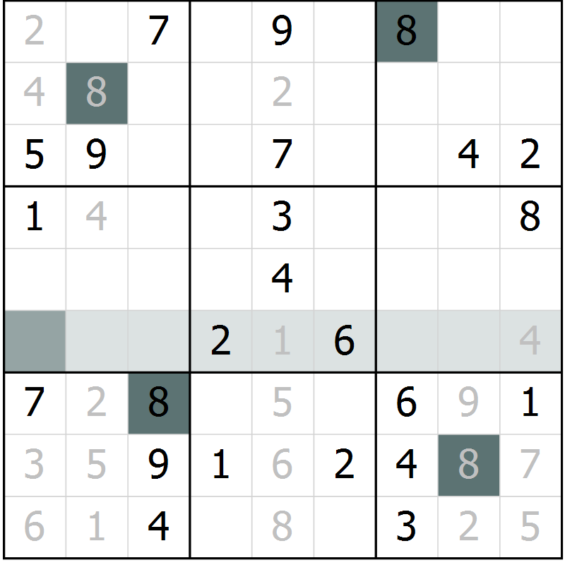 Position des candidats pour la solution de la Gr 64 page 66 du magazine de sudoku Expert n° 016