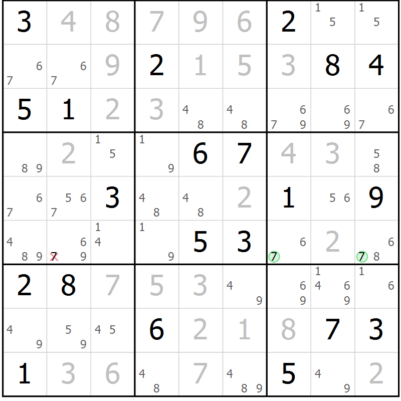 Position des candidats pour la solution de la Gr 66 page 68 du magazine de sudoku Expert n° 016