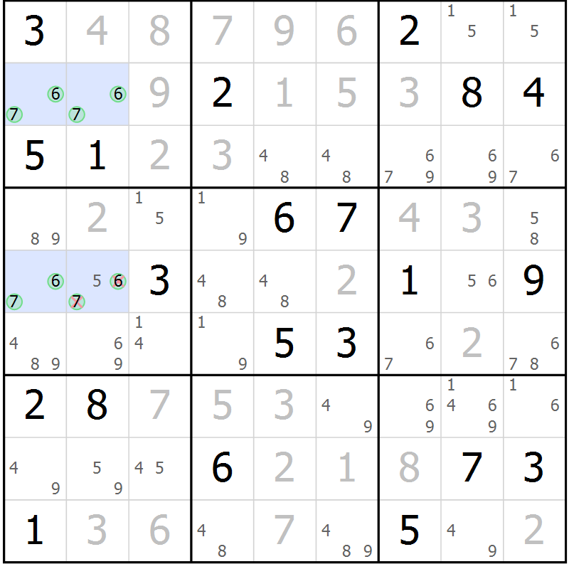 Position des candidats pour la solution de la Gr 66 page 68 du magazine de sudoku Expert n° 016
