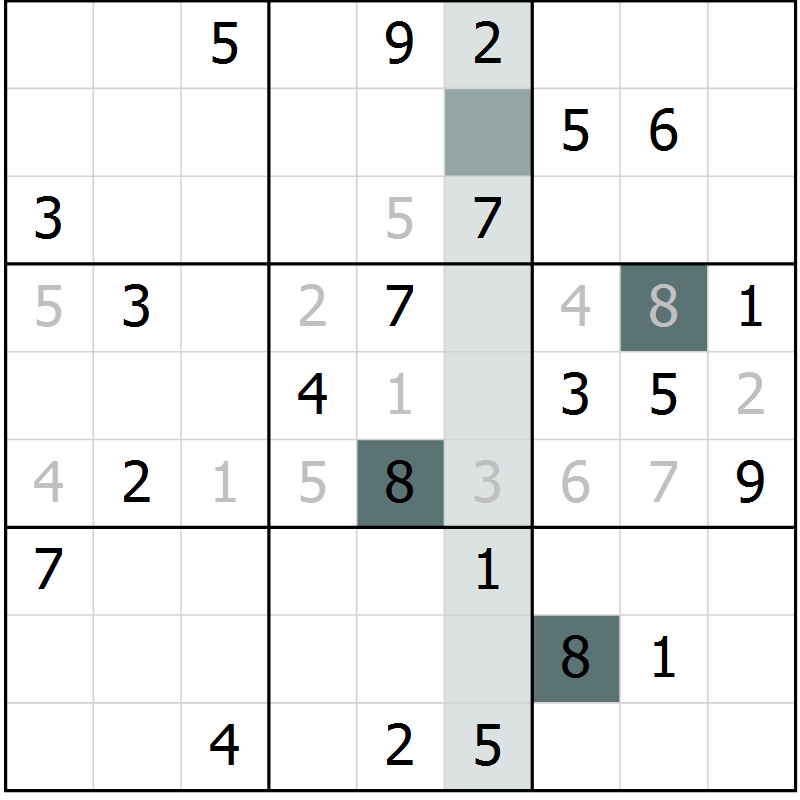 Position des candidats pour la solution de la Gr 67 page 69 du magazine de sudoku Expert n° 016