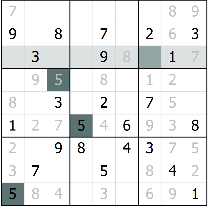 Position des candidats pour la solution de la Gr 68 page 70 du magazine de sudoku Expert n° 016