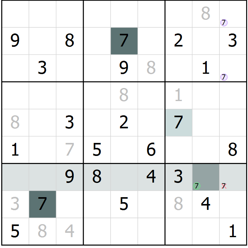Position des candidats pour la solution de la Gr 68 page 70 du magazine de sudoku Expert n° 016