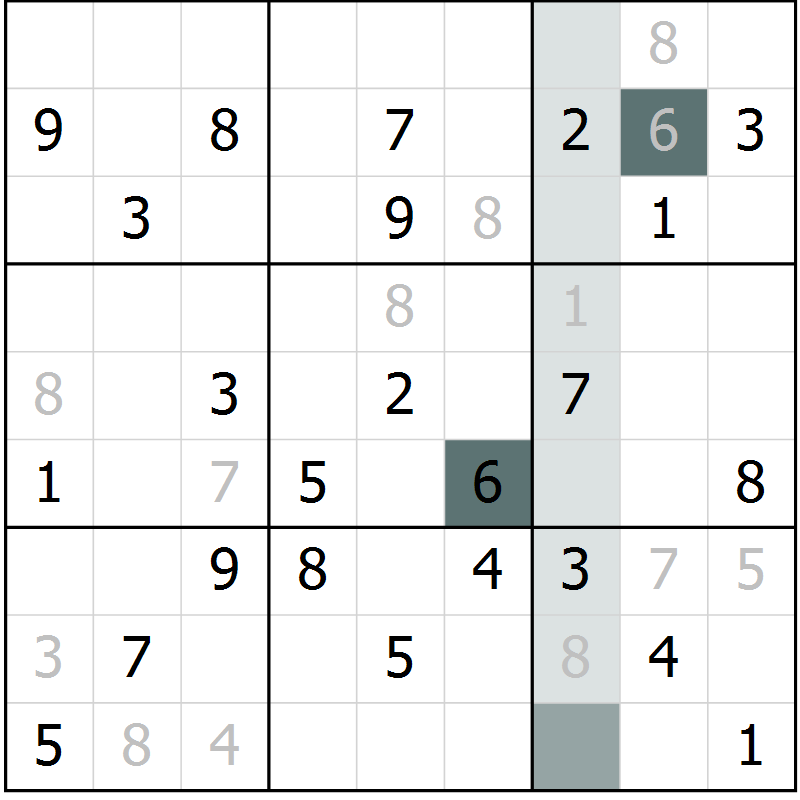 Position des candidats pour la solution de la Gr 68 page 70 du magazine de sudoku Expert n° 016
