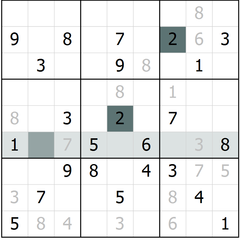 Position des candidats pour la solution de la Gr 68 page 70 du magazine de sudoku Expert n° 016