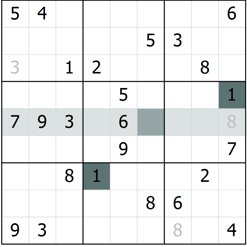 Position des candidats pour la solution de la Gr 70 page 72 du magazine de sudoku Expert n° 016