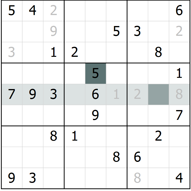 Position des candidats pour la solution de la Gr 70 page 72 du magazine de sudoku Expert n° 016