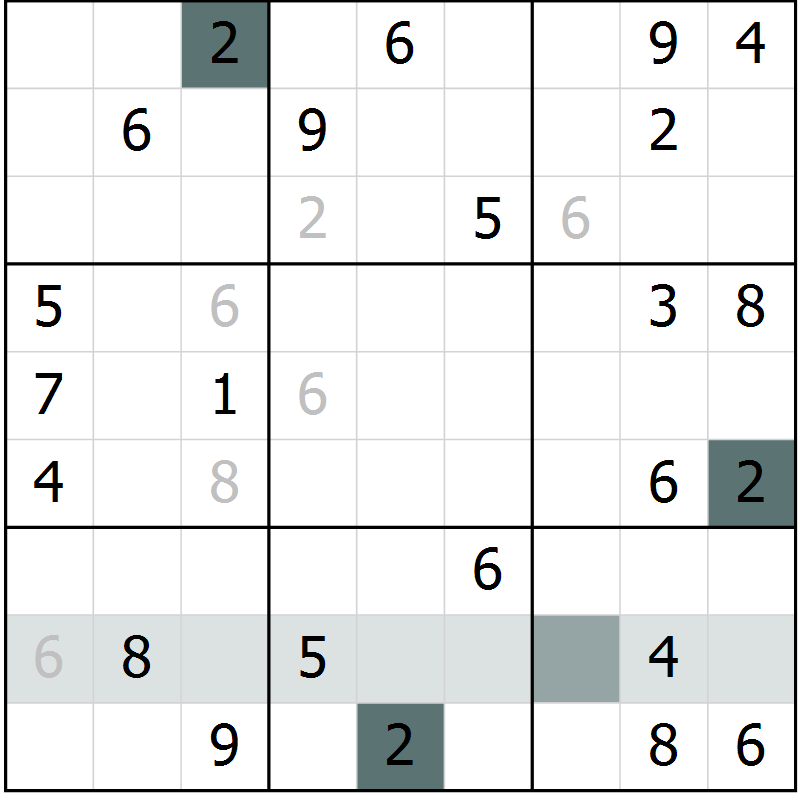 Position des candidats pour la solution de la Gr 73 page 75 du magazine de sudoku Expert n° 016