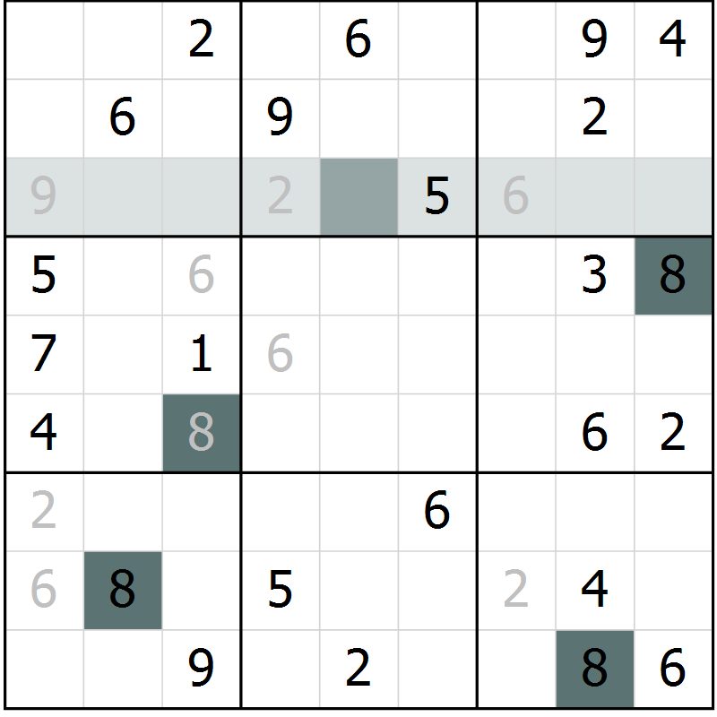 Position des candidats pour la solution de la Gr 73 page 75 du magazine de sudoku Expert n° 016