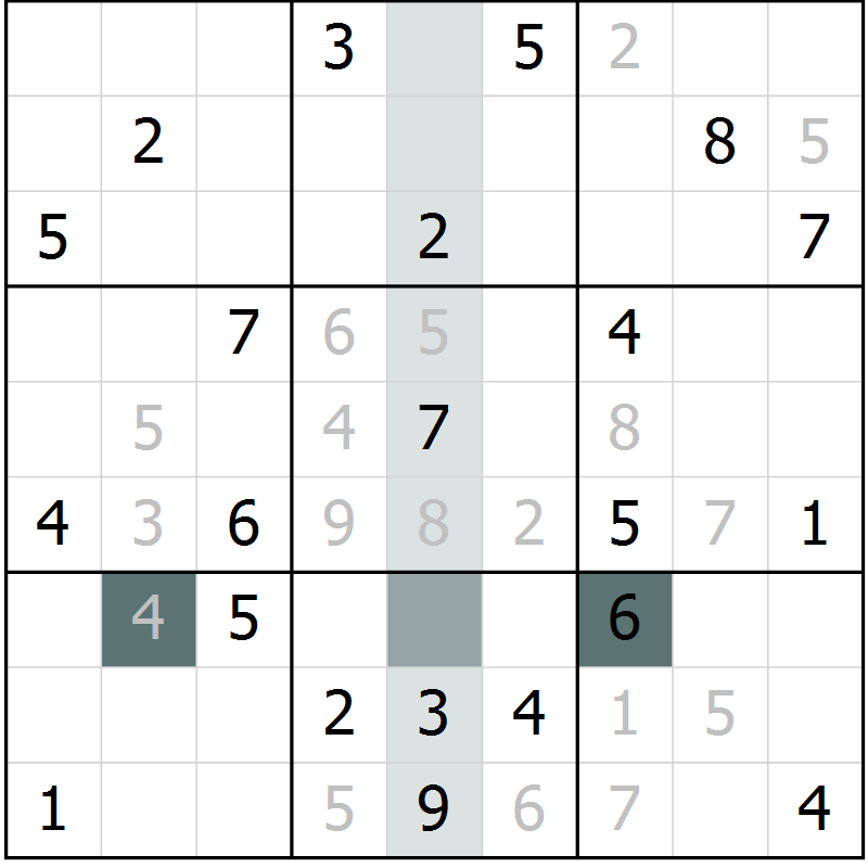 Position des candidats pour la solution de la Gr 9 page 11 du magazine de sudoku Expert n° 016