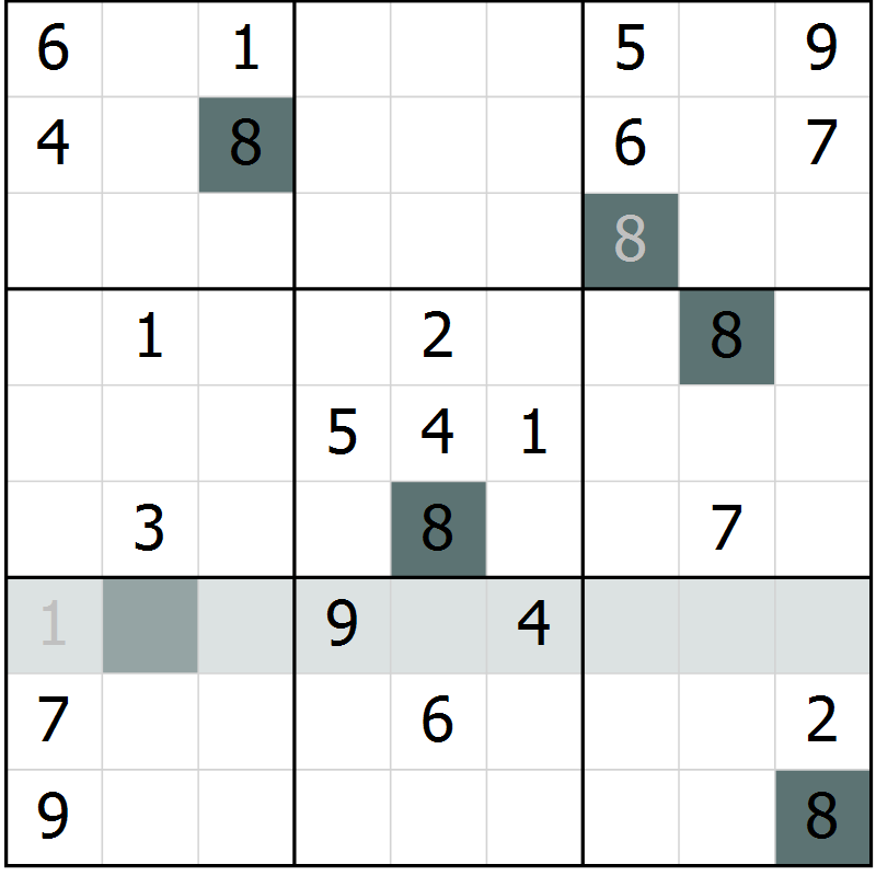 Position des candidats pour la solution de la Gr 1 page 3 du magazine de sudoku Expert n° 019