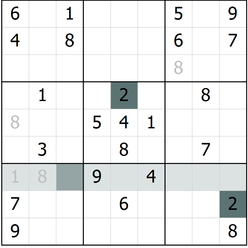 Position des candidats pour la solution de la Gr 1 page 3 du magazine de sudoku Expert n° 019