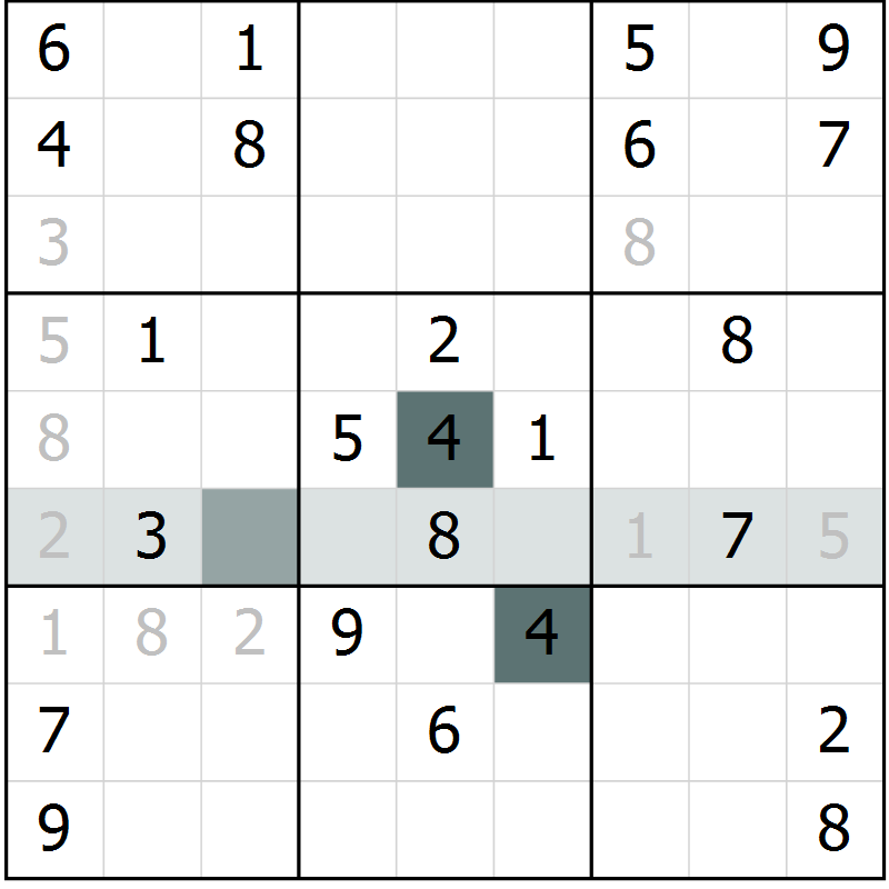 Position des candidats pour la solution de la Gr 1 page 3 du magazine de sudoku Expert n° 019