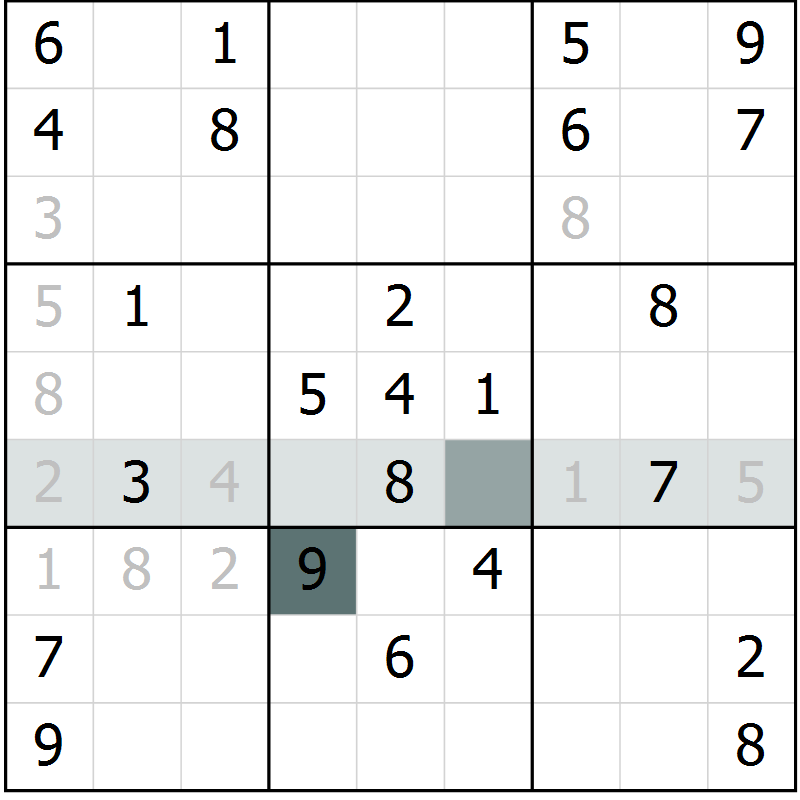 Position des candidats pour la solution de la Gr 1 page 3 du magazine de sudoku Expert n° 019