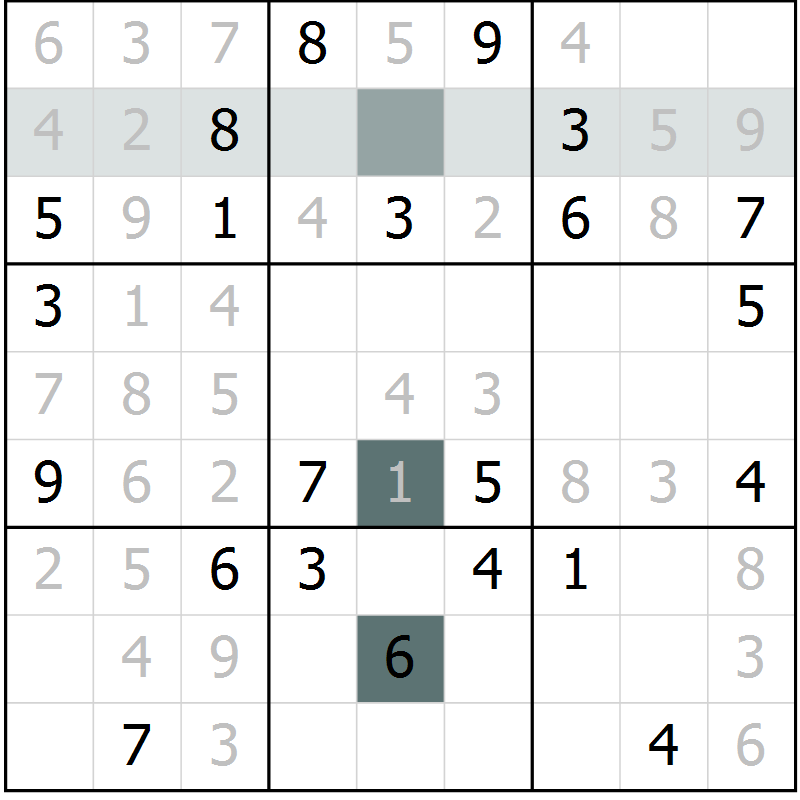 Position des candidats pour la solution de la Gr 13 page 15 du magazine de sudoku Expert n° 019