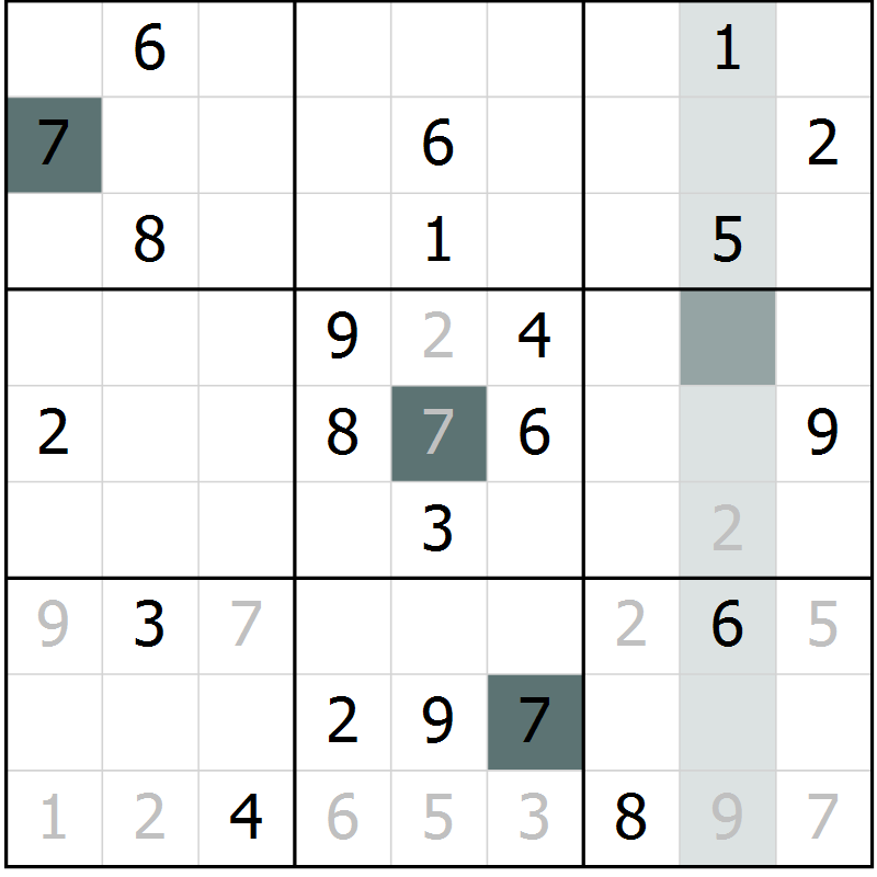 Position des candidats pour la solution de la Gr 17 page 19 du magazine de sudoku Expert n° 019