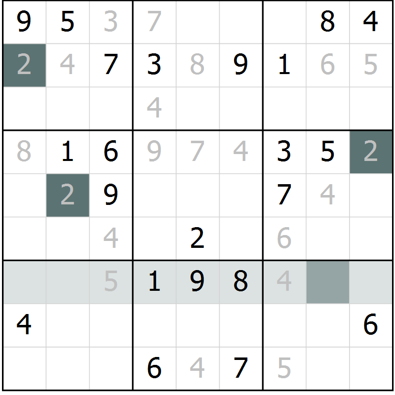 Position des candidats pour la solution de la Gr 18 page 20 du magazine de sudoku Expert n° 019