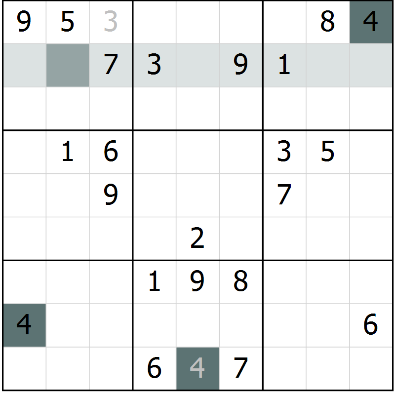 Position des candidats pour la solution de la Gr 18 page 20 du magazine de sudoku Expert n° 019