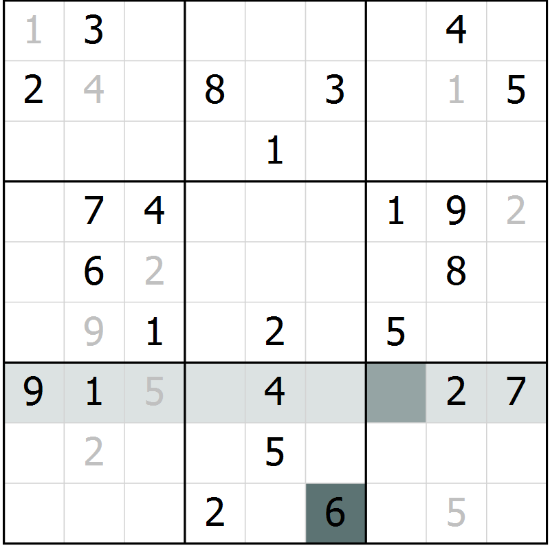 Position des candidats pour la solution de la Gr 2 page 4 du magazine de sudoku Expert n° 019